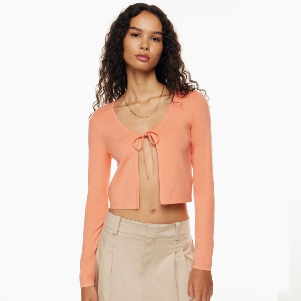 Aritzia Sunday Best Samantha Cardigan in Sunny Apricot